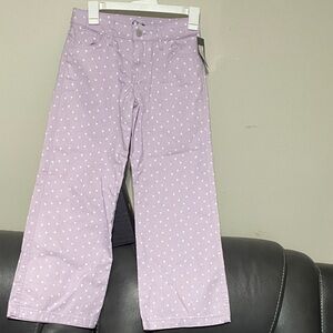 Art Class Light Purple Heart Pattern Jeans